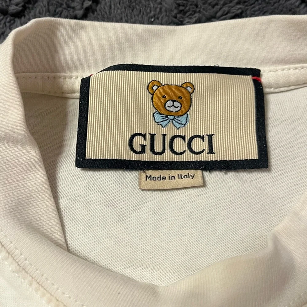 GUCCI x KAI COLLECTIVE Teddy Bear Logo Tee T Shirt White Yellow Green Red Black - Picture 5 of 10